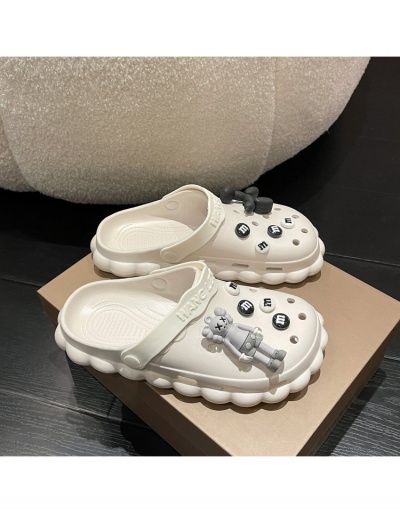 Casual Home Street Hollow Out Cartoon Patch Slippers For Women #800070 $24.25 USD, Wholesale Fashion Slippers