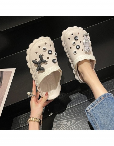 Replica Casual Home Street Hollow Out Cartoon Patch Slippers For Women #800070 $24.25 USD for Wholesale