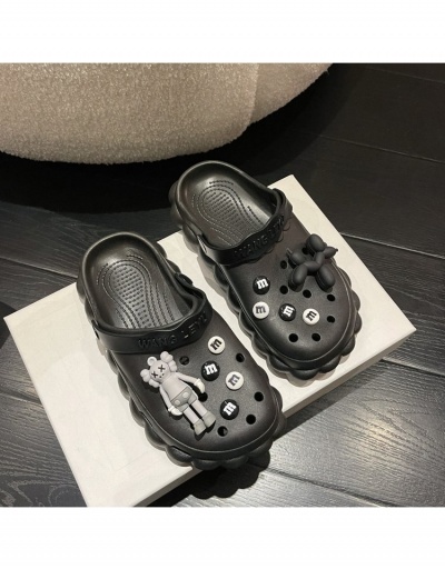 Replica Casual Home Street Hollow Out Cartoon Patch Slippers For Women #800070 $24.25 USD for Wholesale