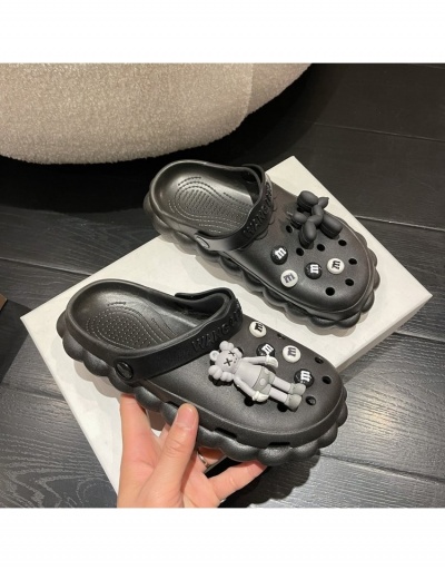 Replica Casual Home Street Hollow Out Cartoon Patch Slippers For Women #800070 $24.25 USD for Wholesale