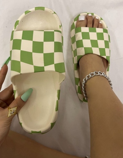 Replica  Summer Fashion Plaid Indoor Slippers #800072 $13.38 USD for Wholesale