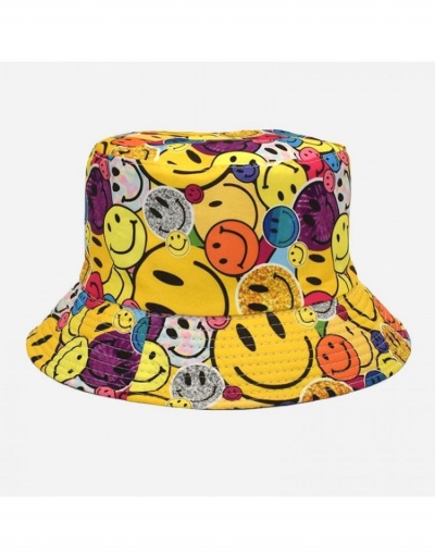  Houndstooth Smile Face Printed Unisex  Bucket Hats #800074 $9.00 USD, Wholesale Fashion Hats