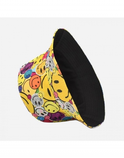 Replica  Houndstooth Smile Face Printed Unisex  Bucket Hats #800074 $9.00 USD for Wholesale