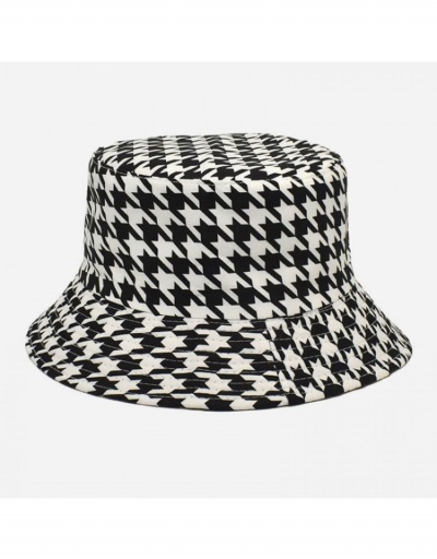 Replica  Houndstooth Smile Face Printed Unisex  Bucket Hats #800074 $9.00 USD for Wholesale