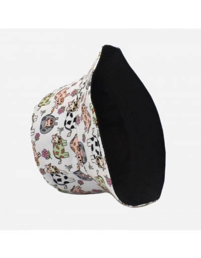 Replica Cow Printed Lovely Street  Unisex  Bucket Hats #800075 $8.65 USD for Wholesale