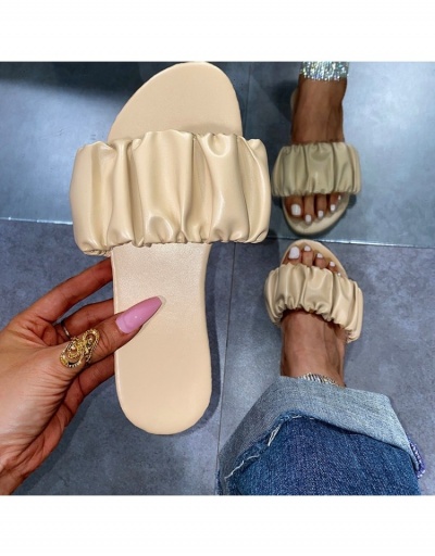 Ladies White Ruched Outdoor Slide Slippers #800078 $17.61 USD, Wholesale Fashion Slippers