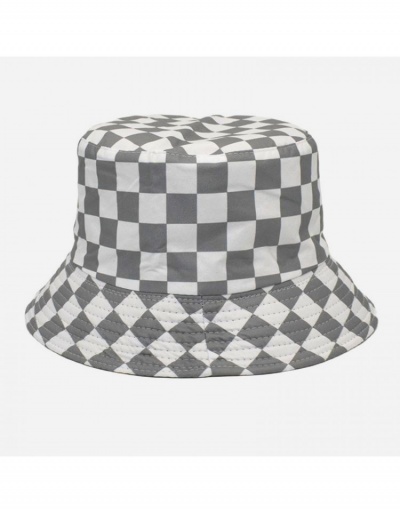 Unisex Grid Summer Bucket Hats #800079 $9.69 USD, Wholesale Fashion Hats