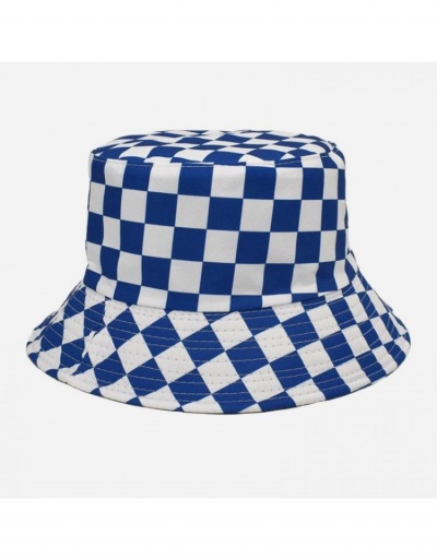 Replica Unisex Grid Summer Bucket Hats #800079 $9.69 USD for Wholesale