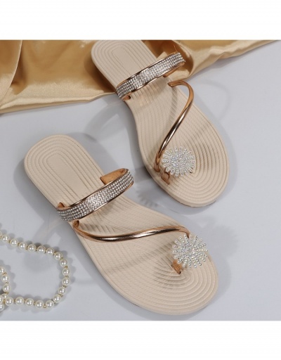 Replica Beach Outdoor Rhinestone  One Toe Slippers For Women #800087 $15.21 USD for Wholesale