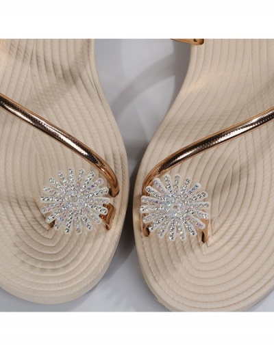 Replica Beach Outdoor Rhinestone  One Toe Slippers For Women #800087 $15.21 USD for Wholesale