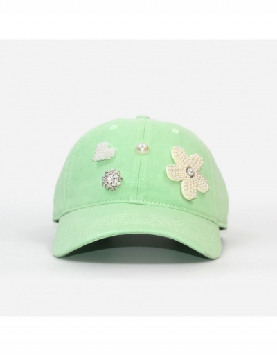 Replica Flower Faux Pearl Rhinestone Baseball Caps #800094 $19.14 USD for Wholesale