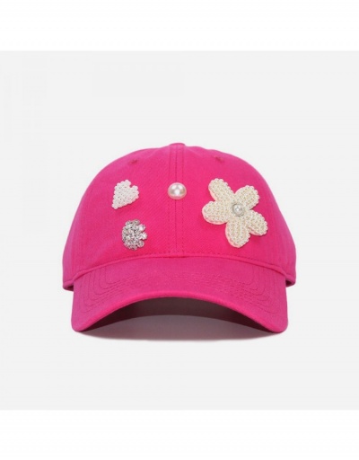 Replica Flower Faux Pearl Rhinestone Baseball Caps #800094 $19.14 USD for Wholesale