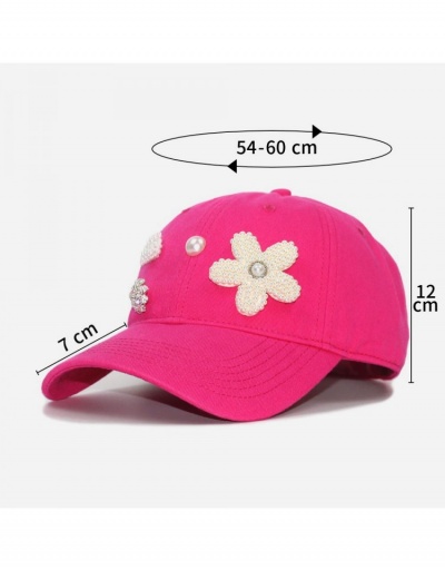 Replica Flower Faux Pearl Rhinestone Baseball Caps #800094 $19.14 USD for Wholesale