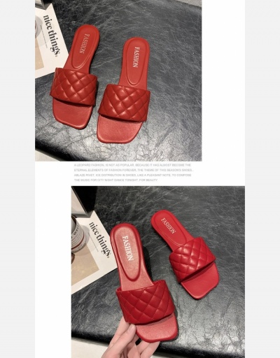 Replica Euro Square Toe Solid Ladies Slippers #800097 $9.00 USD for Wholesale