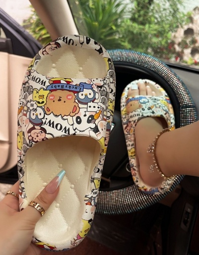 Cute Fashion Cartoon Printing Graffiti Casual Slippers #800124 $15.58 USD, Wholesale Fashion Slippers