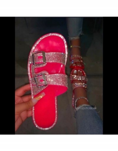 Replica Easy Matching Rhinestone Slide Slippers For Women #800129 $20.03 USD for Wholesale