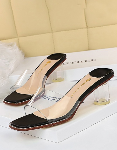 Replica Casual Square Toe Transparent Womens Slippers #800131 $33.25 USD for Wholesale