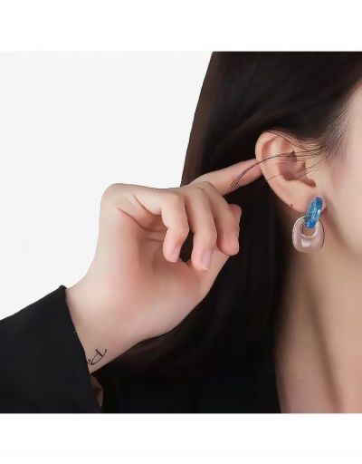 Replica  Versatile Acrylic Transparent Earrings For Women #800140 $4.34 USD for Wholesale