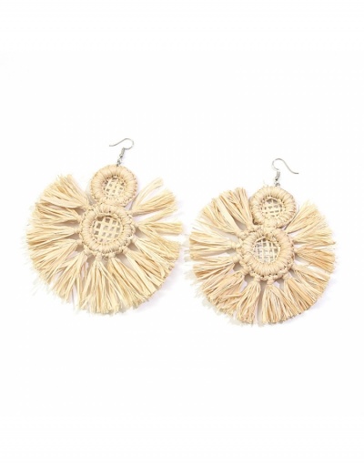 Replica  Bohemian Pure Color Weave Earrings For Women #800142 $9.15 USD for Wholesale