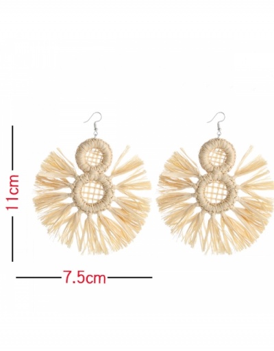 Replica  Bohemian Pure Color Weave Earrings For Women #800142 $9.15 USD for Wholesale