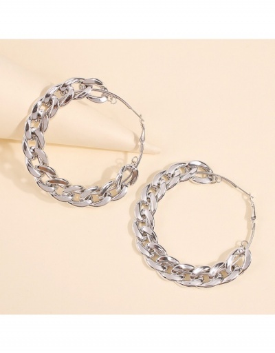  Metal Decor Chain Design Pure Color Earrings #800146 $6.03 USD, Wholesale Fashion Earrings