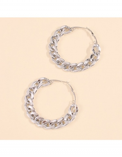 Replica  Metal Decor Chain Design Pure Color Earrings #800146 $6.03 USD for Wholesale