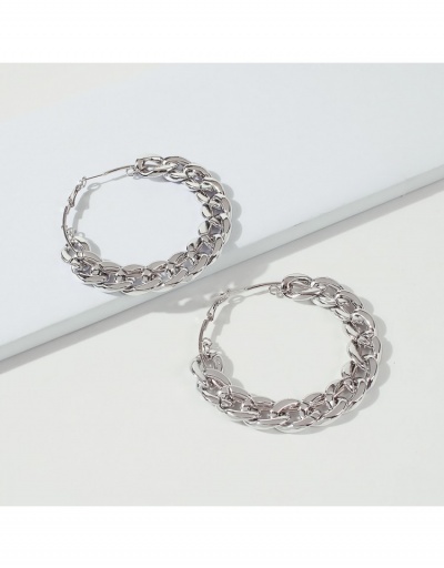 Replica  Metal Decor Chain Design Pure Color Earrings #800146 $6.03 USD for Wholesale