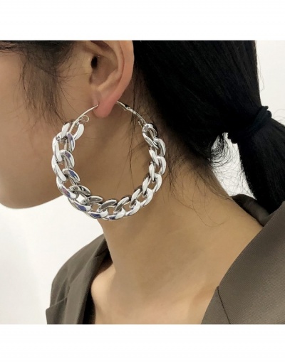 Replica  Metal Decor Chain Design Pure Color Earrings #800146 $6.03 USD for Wholesale