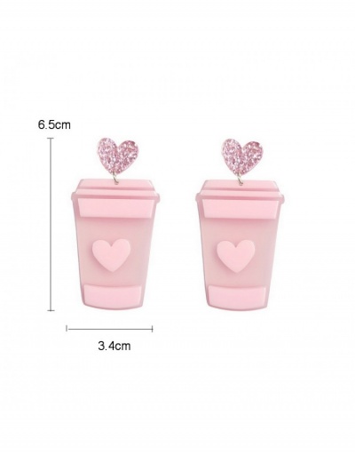 Replica  Creative Pink Milk Tea Earrings #800149 $6.26 USD for Wholesale