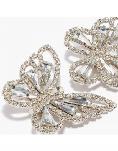 Replica  Fashion Butterfly Pattern Rhinestone Earrings #800154 $16.98 USD for Wholesale