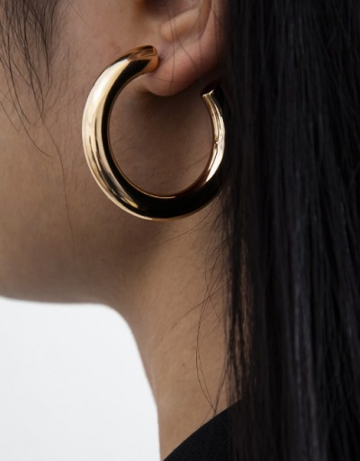 C-Shape Simple Business Temperament Earrings #800159 $5.59 USD, Wholesale Fashion Earrings