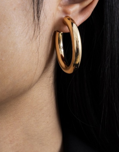 Replica C-Shape Simple Business Temperament Earrings #800159 $5.59 USD for Wholesale