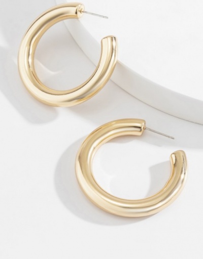 Replica C-Shape Simple Business Temperament Earrings #800159 $5.59 USD for Wholesale