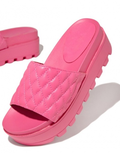 Replica Euro High Platform Solid Female Slipper #800160 $24.89 USD for Wholesale