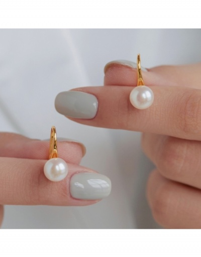 Replica Ladies  Faux Pearl Unique Vintage Earrings #800163 $4.08 USD for Wholesale