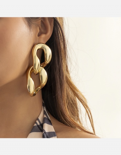   Fashion Metal Deco Geometric Earrings #800166 $6.21 USD, Wholesale Fashion Earrings