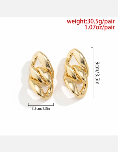 Replica   Fashion Metal Deco Geometric Earrings #800166 $6.21 USD for Wholesale