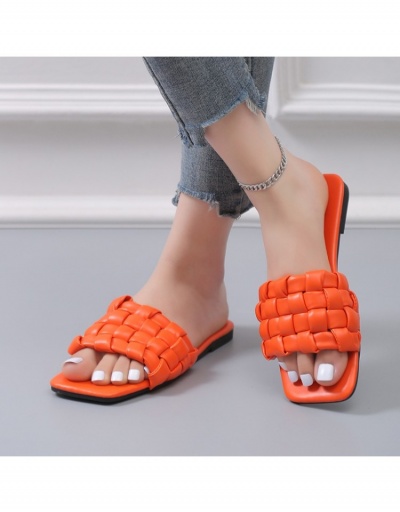  Weave Beach Square Toe Summer Slippers #800167 $22.43 USD, Wholesale Fashion Slippers