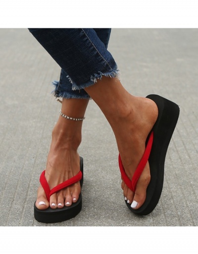 Replica Street Black Wedge Flip Flops For Women #800168 $12.60 USD for Wholesale