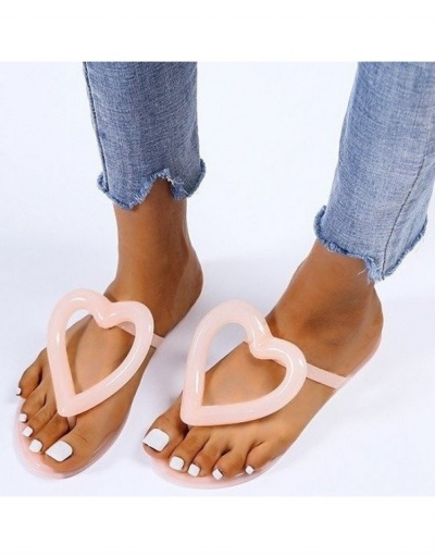 Replica Leisure Pure Color Hollowed Out Heart Women's Slippers #800170 $13.53 USD for Wholesale