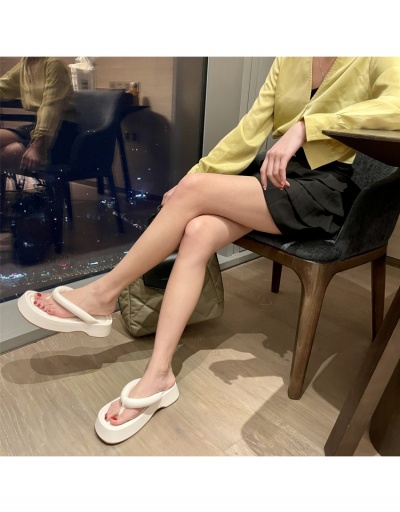  Korean Ins Flip-Flop Casual Pure Color Slipper #800176 $23.38 USD, Wholesale Fashion Slippers