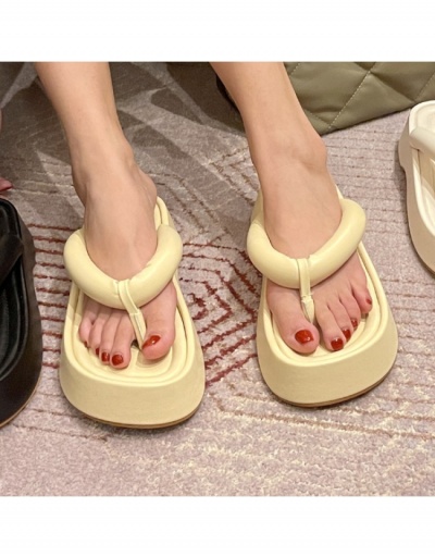 Replica  Korean Ins Flip-Flop Casual Pure Color Slipper #800176 $23.38 USD for Wholesale