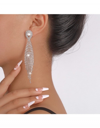  2022 Rhinestone Tassel Drop Earrings #800181 $9.00 USD, Wholesale Fashion Earrings