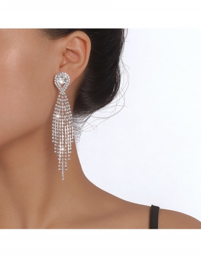 Replica  2022 Rhinestone Tassel Drop Earrings #800181 $9.00 USD for Wholesale