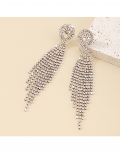 Replica  2022 Rhinestone Tassel Drop Earrings #800181 $9.00 USD for Wholesale