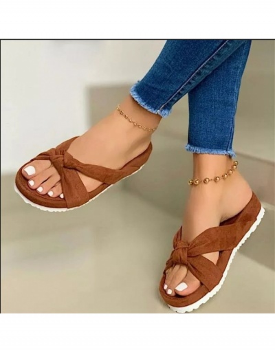 Replica Leisure Criss Cross Thick-Soled Womens Slippers #800183 $20.83 USD for Wholesale