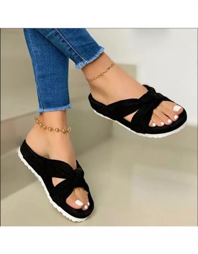 Replica Leisure Criss Cross Thick-Soled Womens Slippers #800183 $20.83 USD for Wholesale