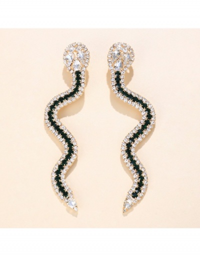 Replica  Rhinestone Snake Shape Earrings For Women #800184 $13.28 USD for Wholesale