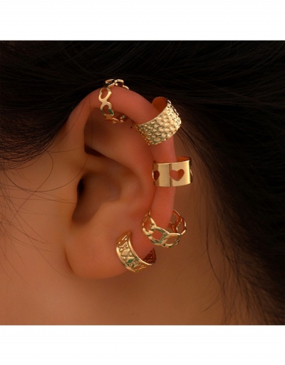 Simple Heart No Ear Hole Women's Ear Clip #800188 $6.40 USD, Wholesale Fashion Earrings