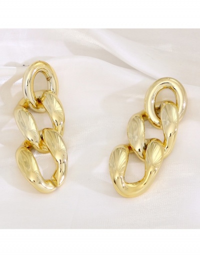  Retro Pure Color Hollowed Out Chain Earrings #800192 $6.83 USD, Wholesale Fashion Earrings